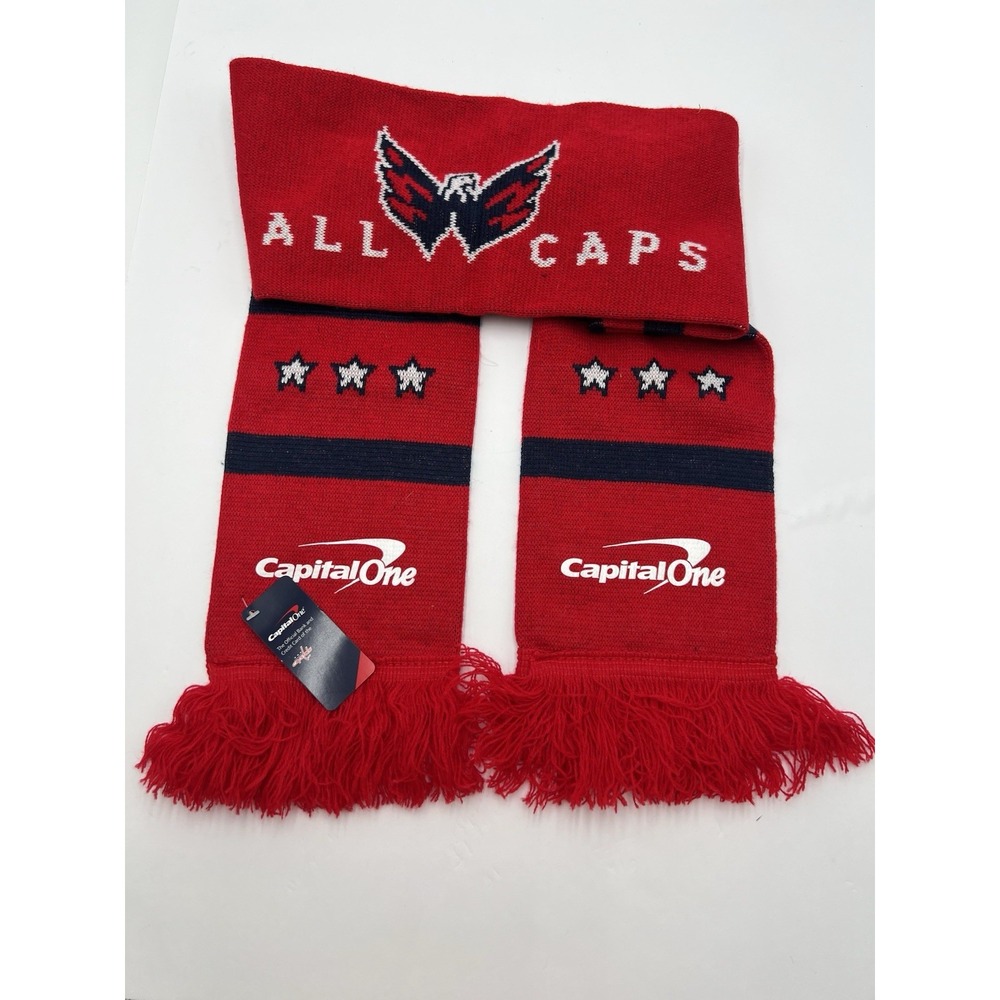 Washington Capitals ALL CAPS Scarf NHL Capital One SGA 2020 NWT Red